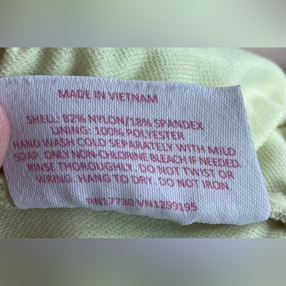 Stoney Clover Lane Lime Green Palm Tree Bikini Top + Scoop Bottom #4812; size M - Picture 10 of 10